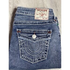 True Religion‎ Jennie Curvy Mid Rise Skinny Thick Stitch Jeans Size 31 Bag5